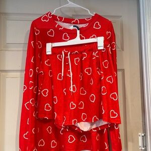 Amazon Valentines Day Red Heart Pajama Set